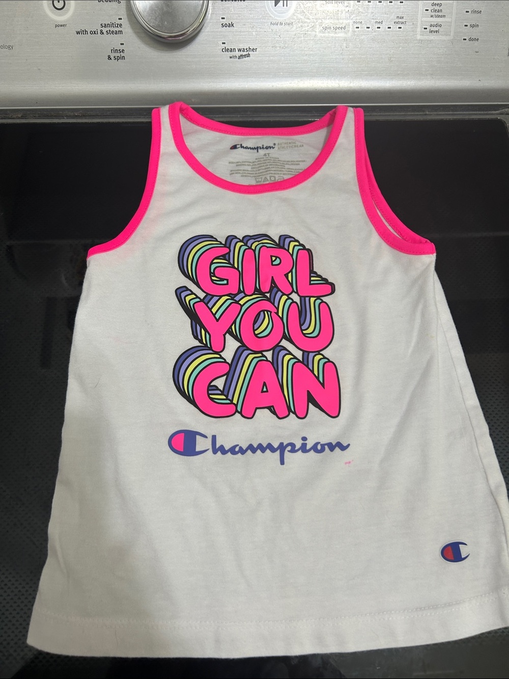 FREE IN BUNDLE Girls 4t racerback tank top shirt girl you can neon fluorescent
